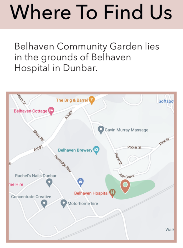 Belhaven Community Garden Sustaining Dunbar